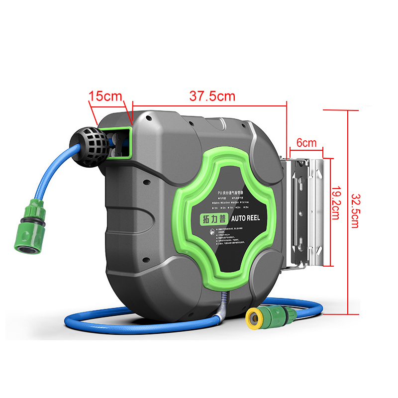 Smart Garden Sprinkler - Carrete de manguera retráctil automático, sistema