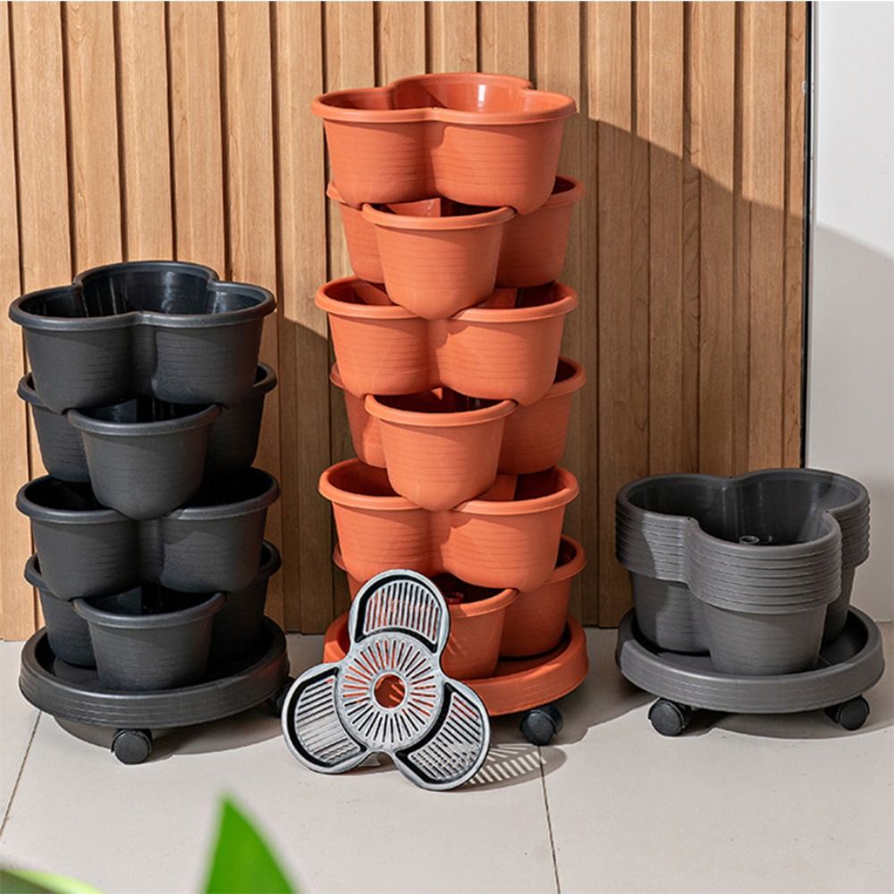 Vertical Planter Tower - Nueva torre Vertical, maceta apilable de