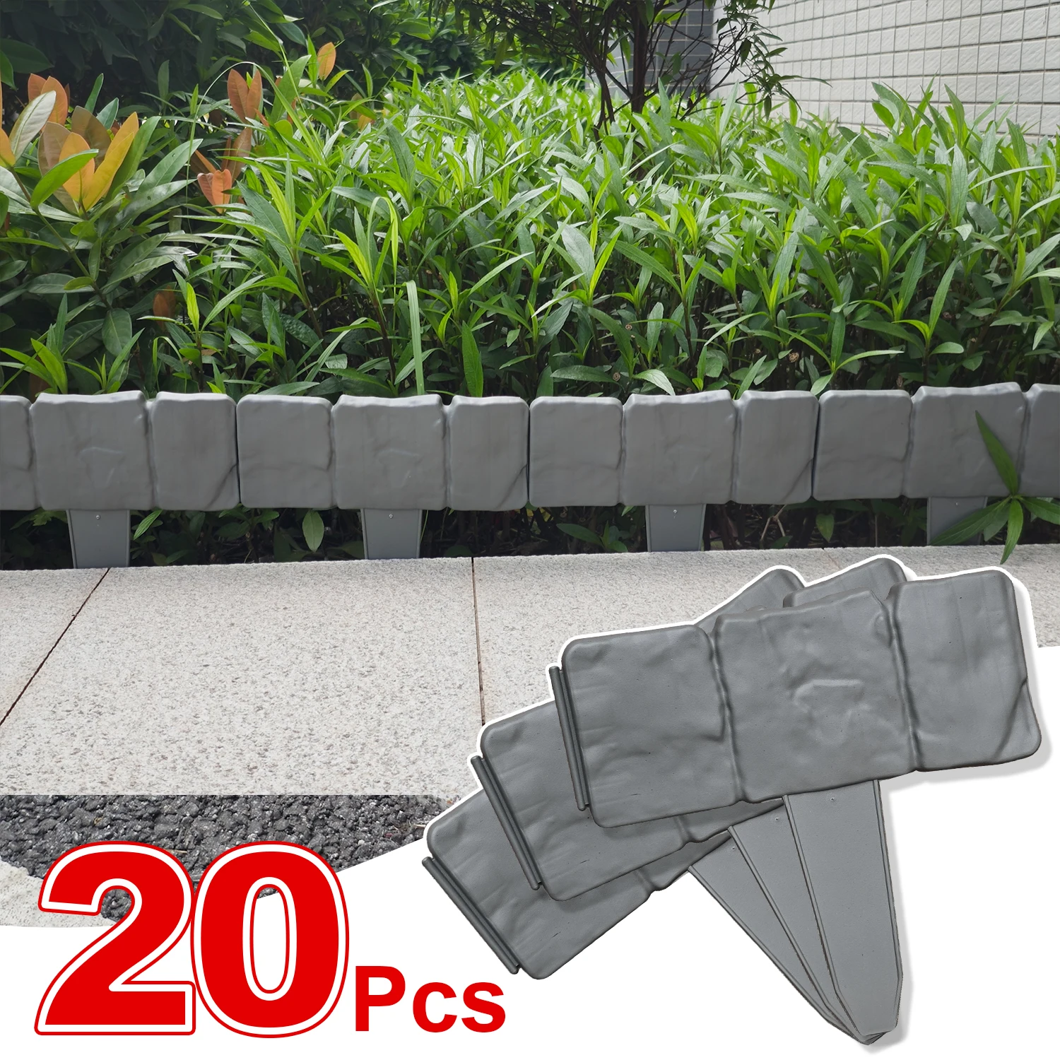 Smart Garden Edging - Borde de plástico para jardín, paneles