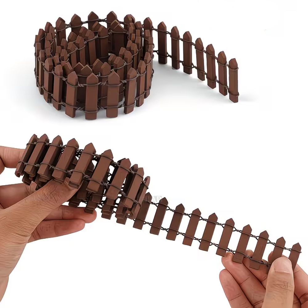 Smart Garden Edging - Juego de Cercas de Madera Miniatura