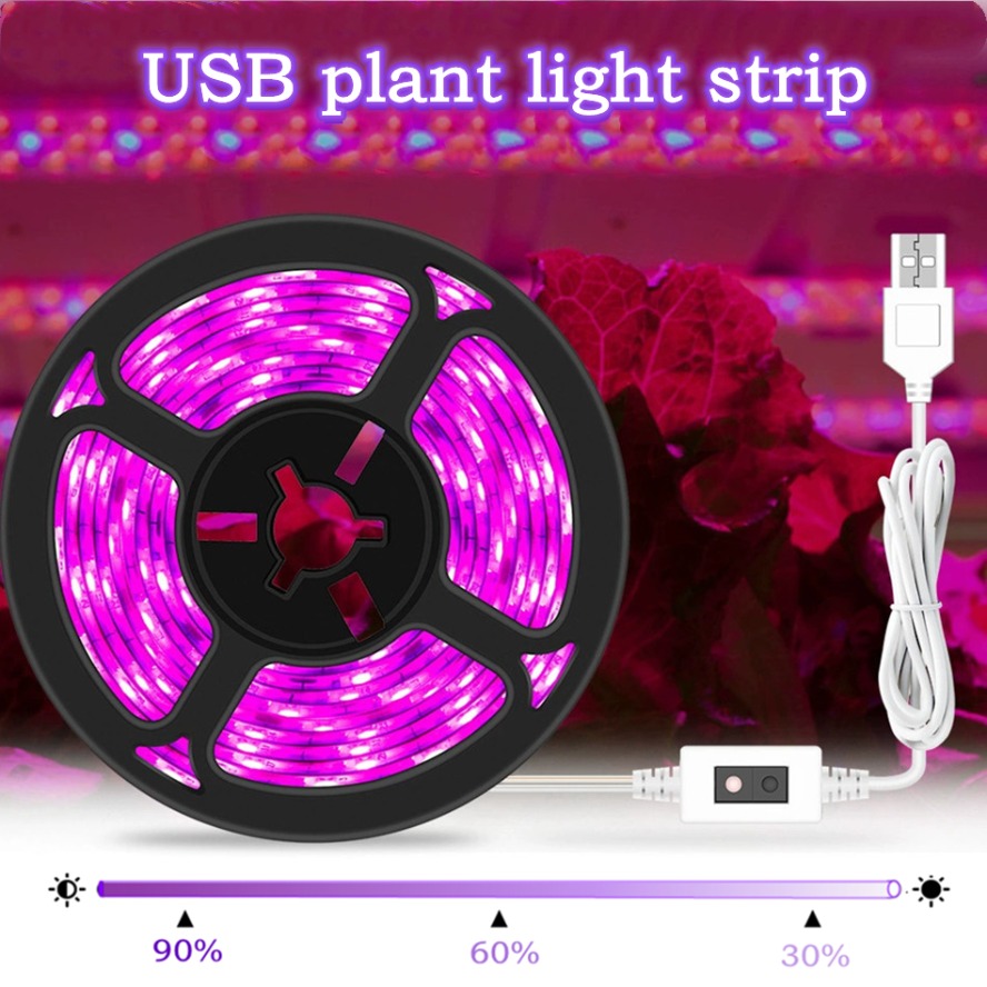 Led Plant Light Strip - Con interruptor regulable, luz LED de