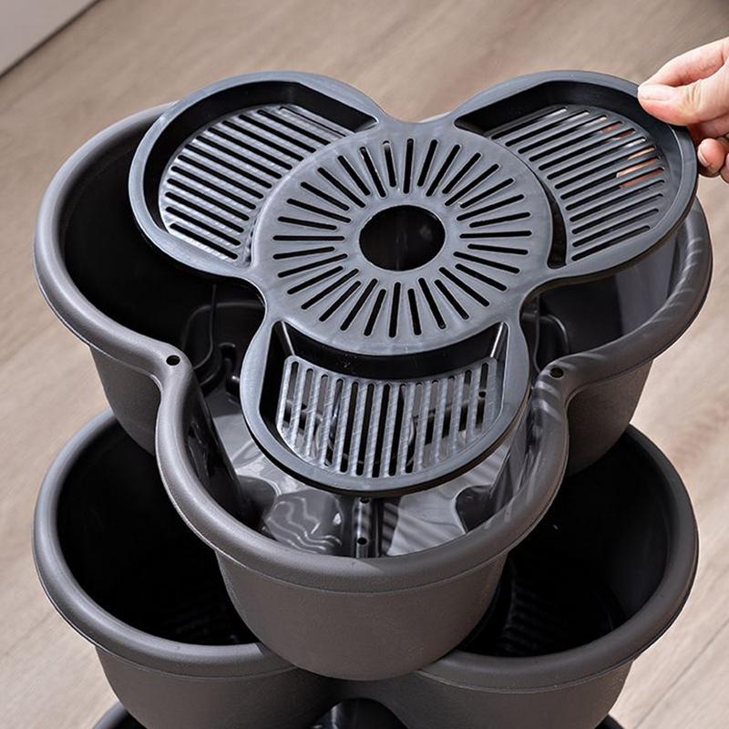 Vertical Planter Tower - 4 unids/set maceta Vertical apilable torre