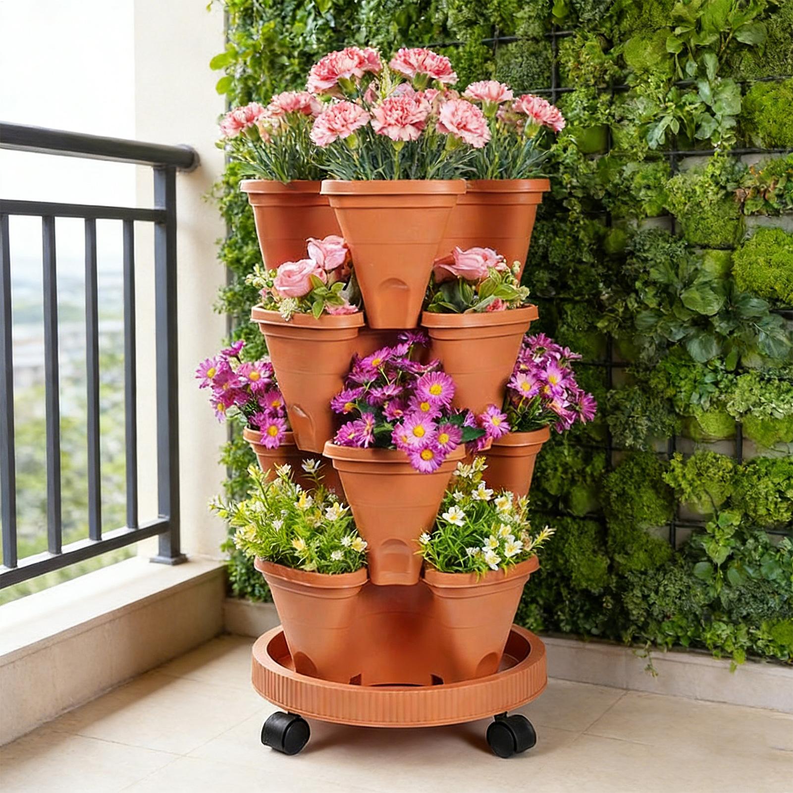 Macetero Apilable de Cuatro Ni - Vertical Planter Tower reseña y precio