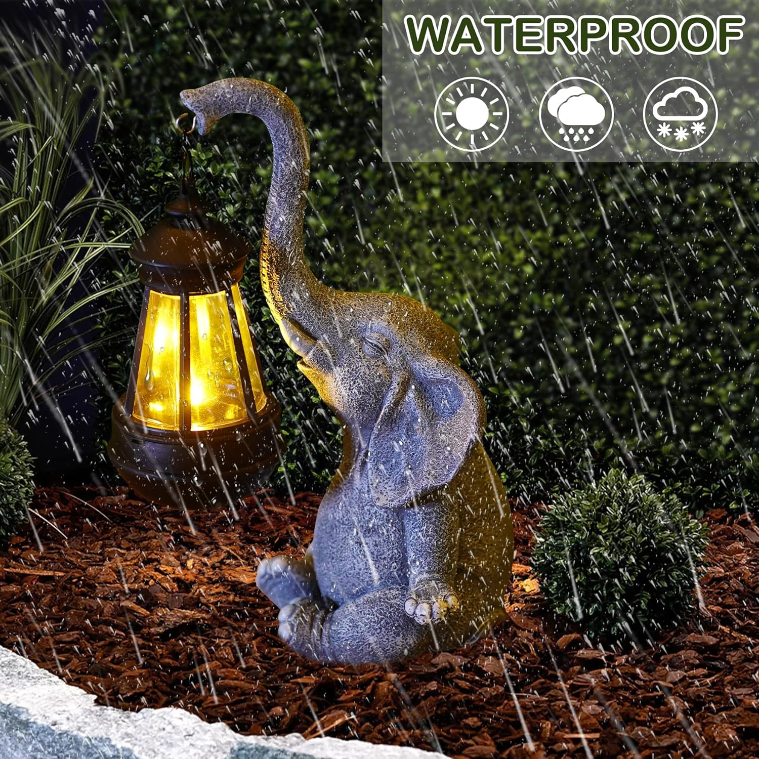 Estatua de elefante de resina  - Smart Zen Garden reseña y precio