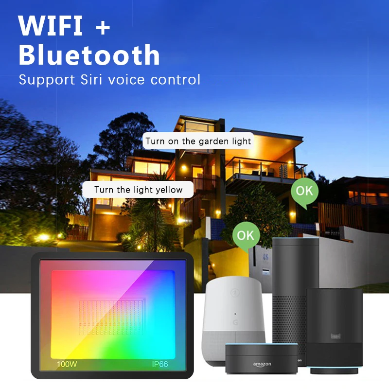 Reflector RGB TUYA aplicación  - Smart Garden Drawing reseña y precio