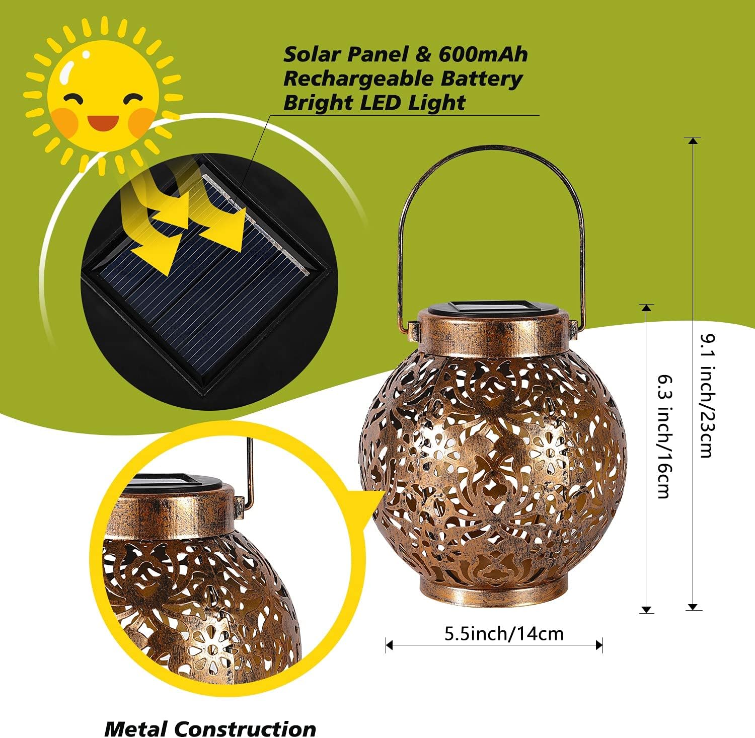1-6 Lámparas Solares Marroquíe - Smart Zen Garden reseña y precio