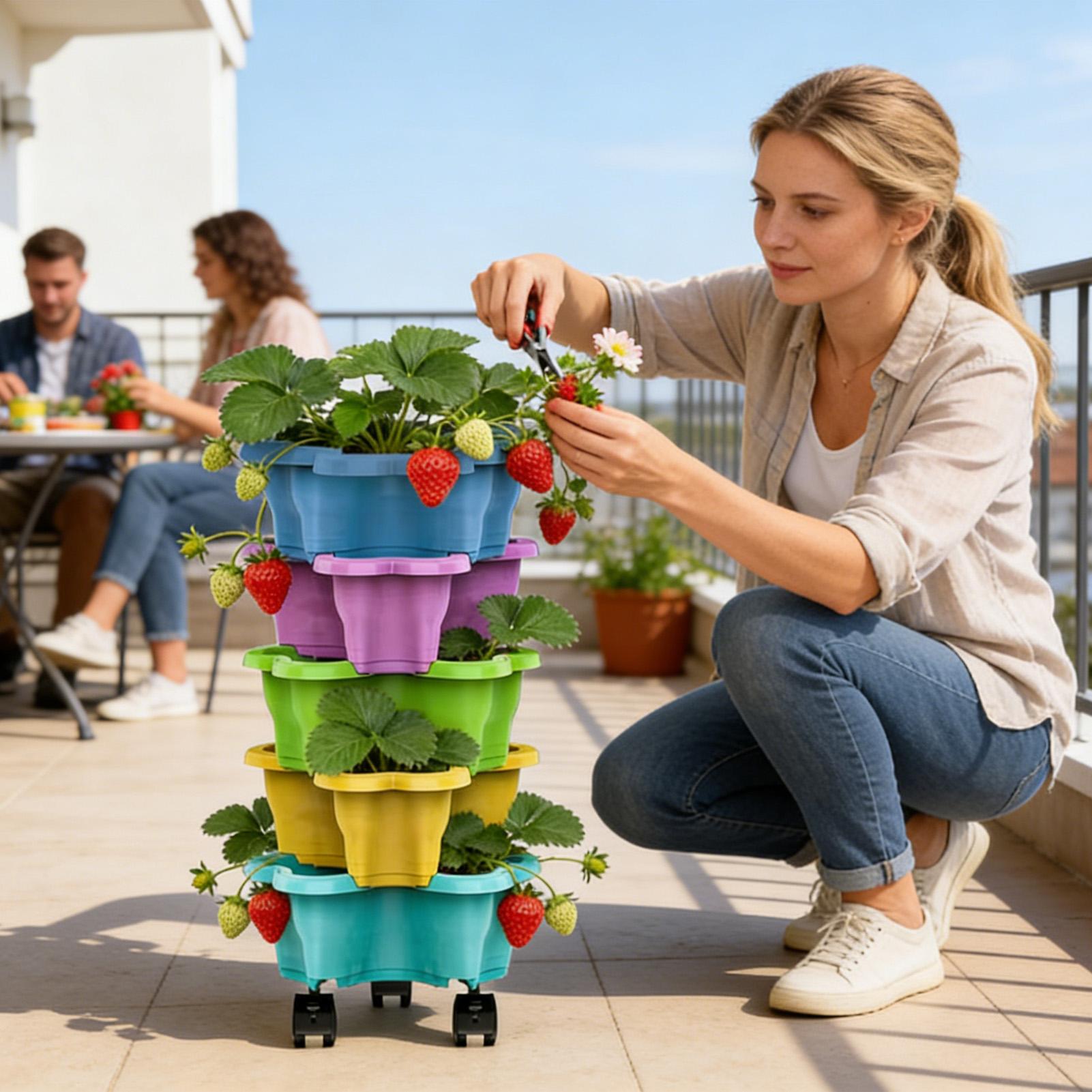 Maceta de Plástico Multicapa c - Vertical Planter Tower reseña y precio