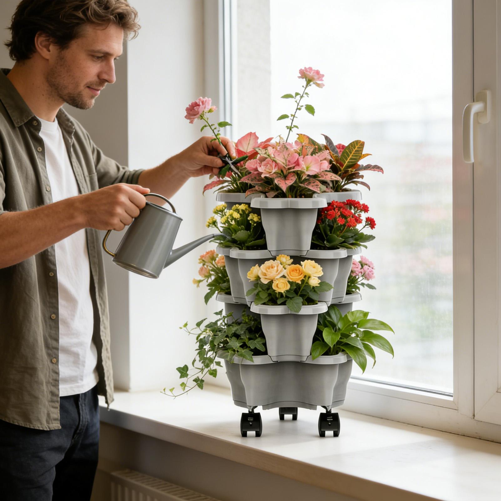 Maceta de Plástico Multicapa c - Vertical Planter Tower reseña y precio