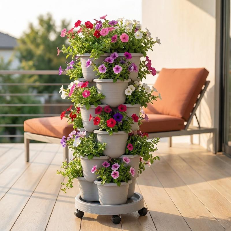 Nueva Maceta Vertical Apilable - Vertical Planter Tower reseña y precio