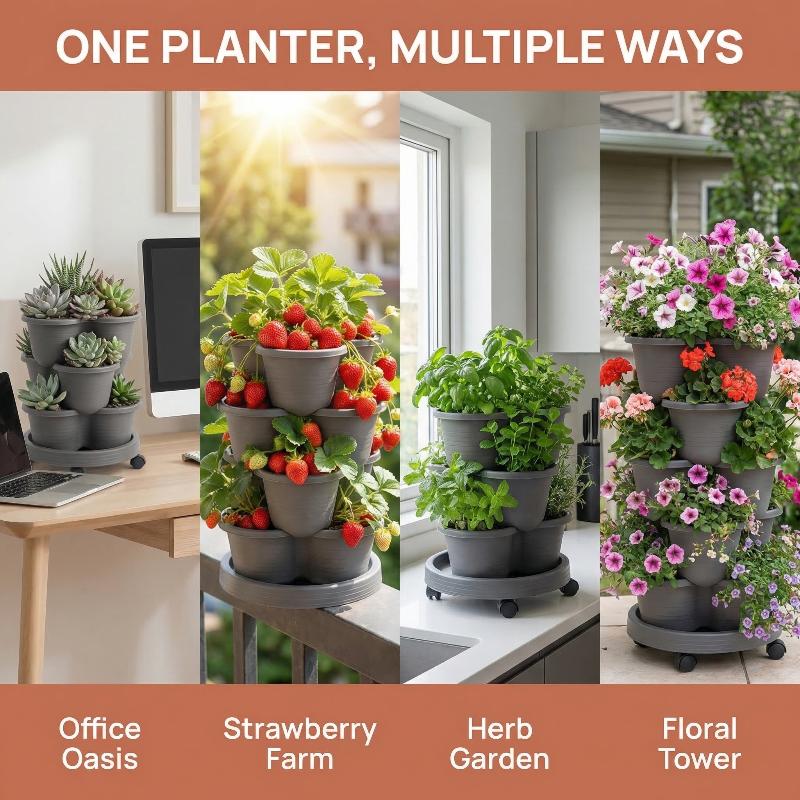 Nueva Maceta Vertical Apilable - Vertical Planter Tower reseña y precio