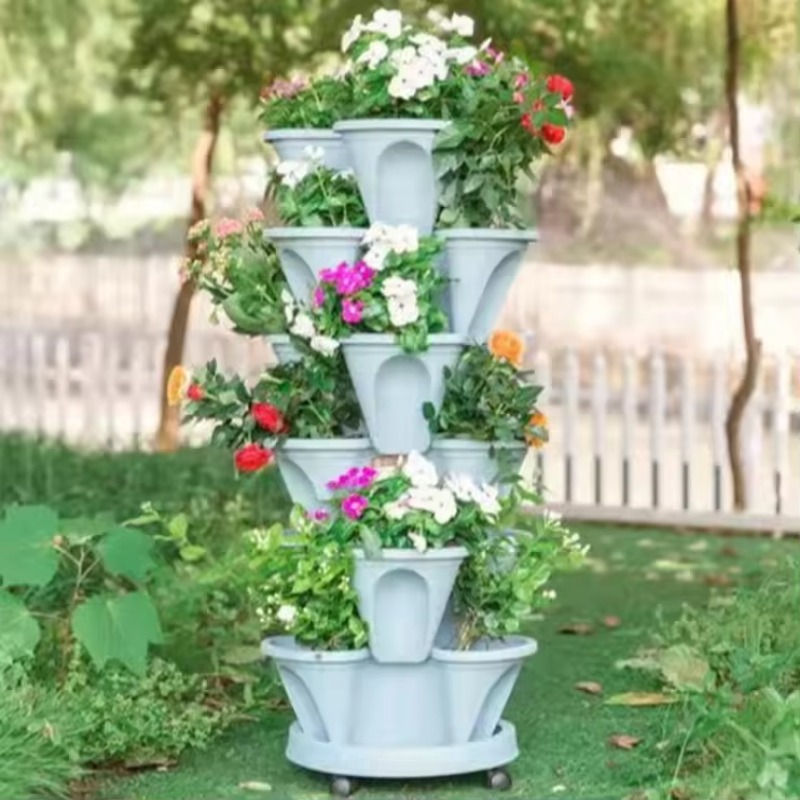 Maceta Apilable de 5 Niveles c - Vertical Planter Tower reseña y precio
