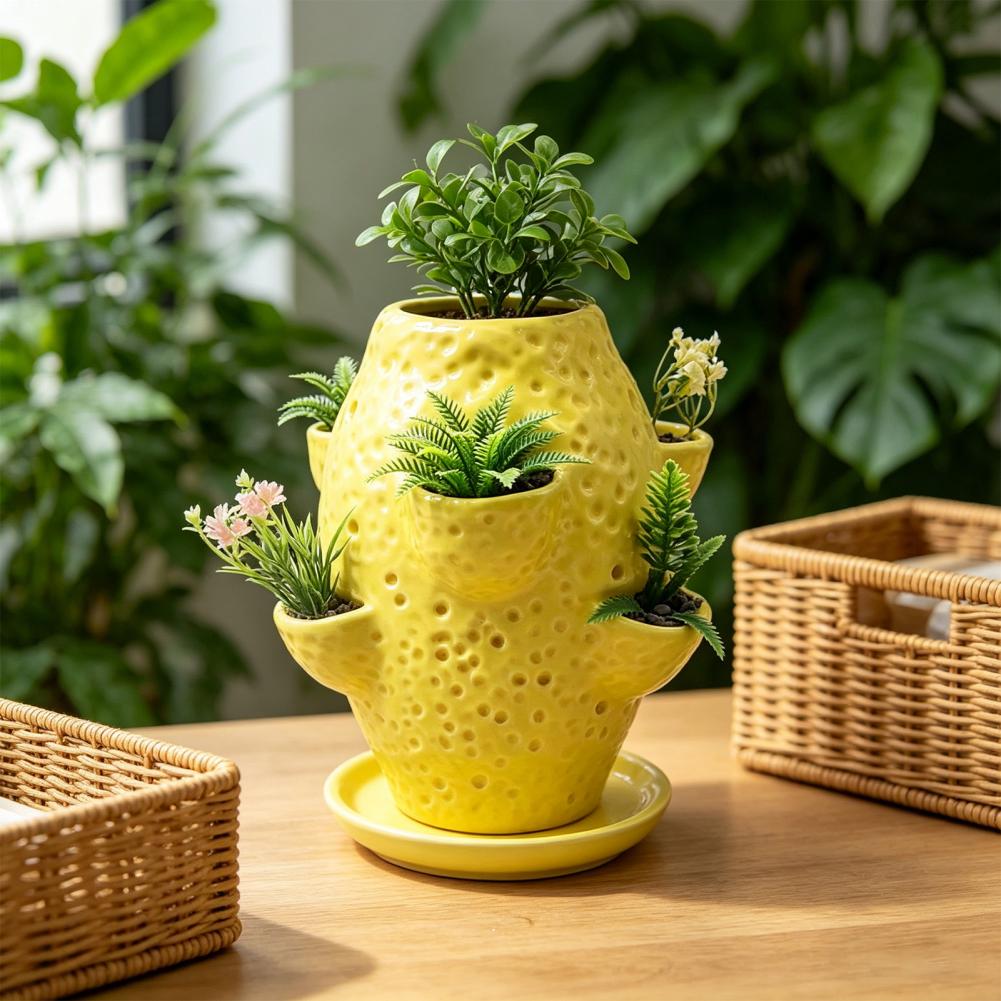 Maceta Decorativa en Relieve,  - Vertical Planter Tower reseña y precio